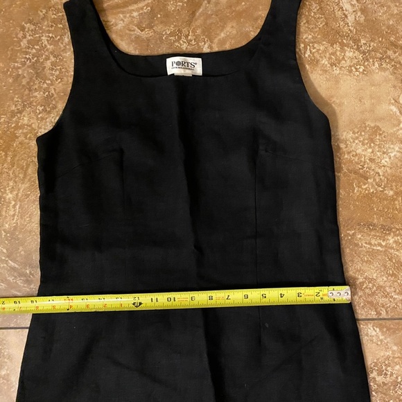 Ports International size 8 black linen dress - Picture 6 of 7